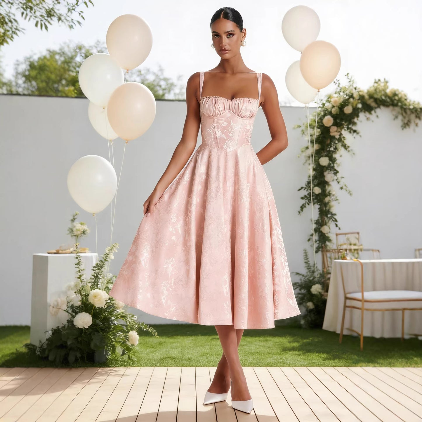 Strap-Back Backless Dress