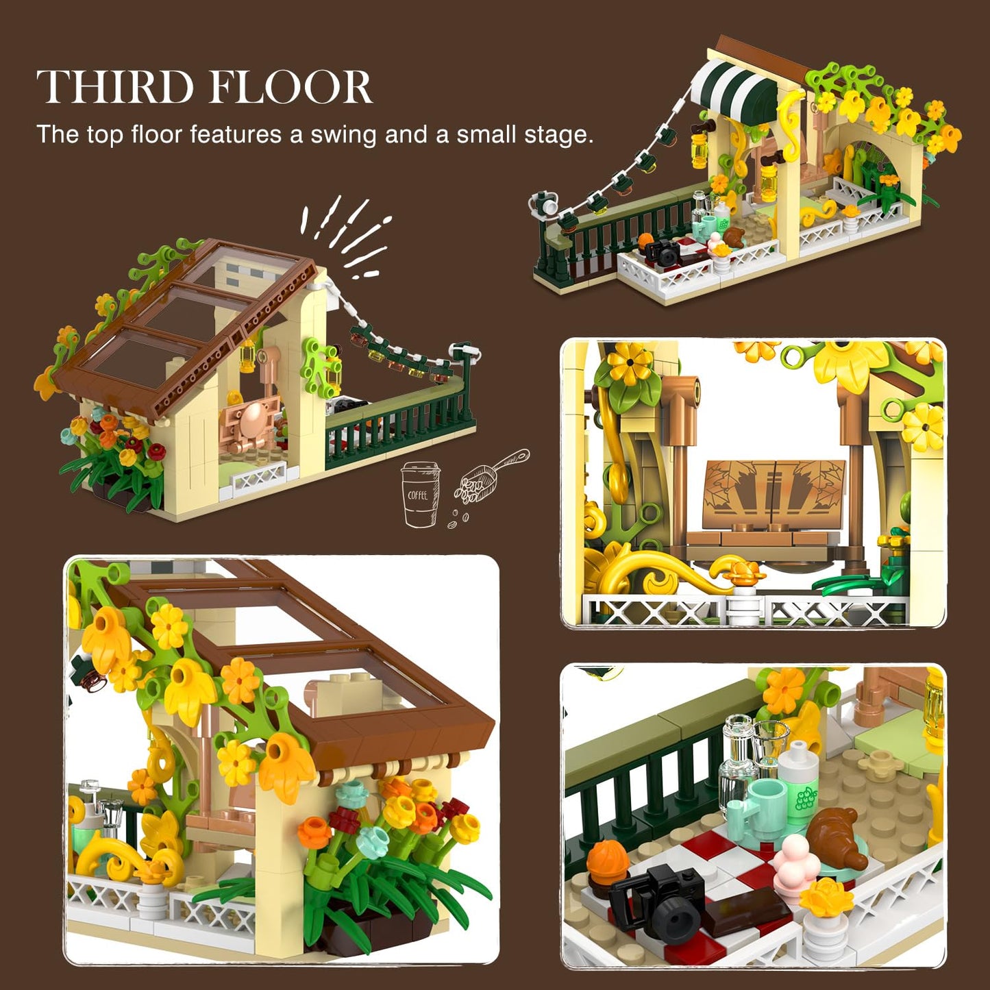 City Coffee House Building Set With Light,