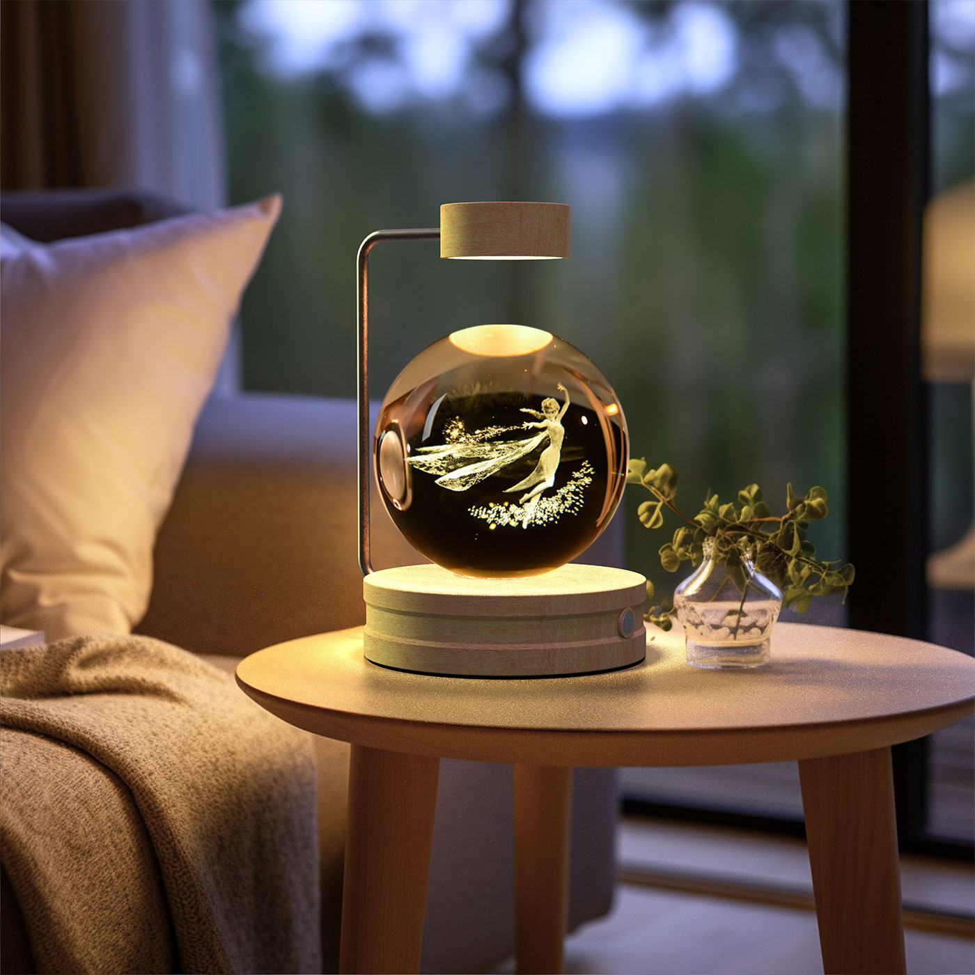 Crystal Ball Dino Lamp